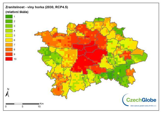 2. Hodnocení zranitelnost vůči dopadům změny klimatu v Praze, včetně nulové varianty 2.