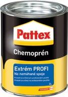 Lepidlá Pattex PATTEX CHEMOPRÉN EXTRÉM PROFI Špeciálne kontaktné lepidlo na PROFI použitie Špeciálne kontaktné lepidlo bez obsahu zdraviu škodlivého toluénu. Určené na extrémne namáhané spoje.