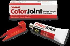 ColorJoint vytvrdzuje takmer bez zmrštenia. Po vytvrdení je hmota trvalo odolná proti vode, vodou riediteľným čistiacim prostriedkom a aj slabým kyselinám a lúhom.