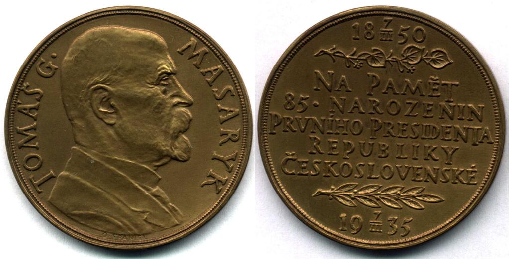 Československo, Medaile 1935, AV: Tomáš G.