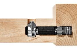 25 mm 40 mm Hodí se pouze ke spojování dřeva nebo materiálů podobných dřevu při výrobě nábytku (nikoli lehké konstrukční materiály!). Svorník DOMINO je pouze spojovací, nikoli nosný prvek.