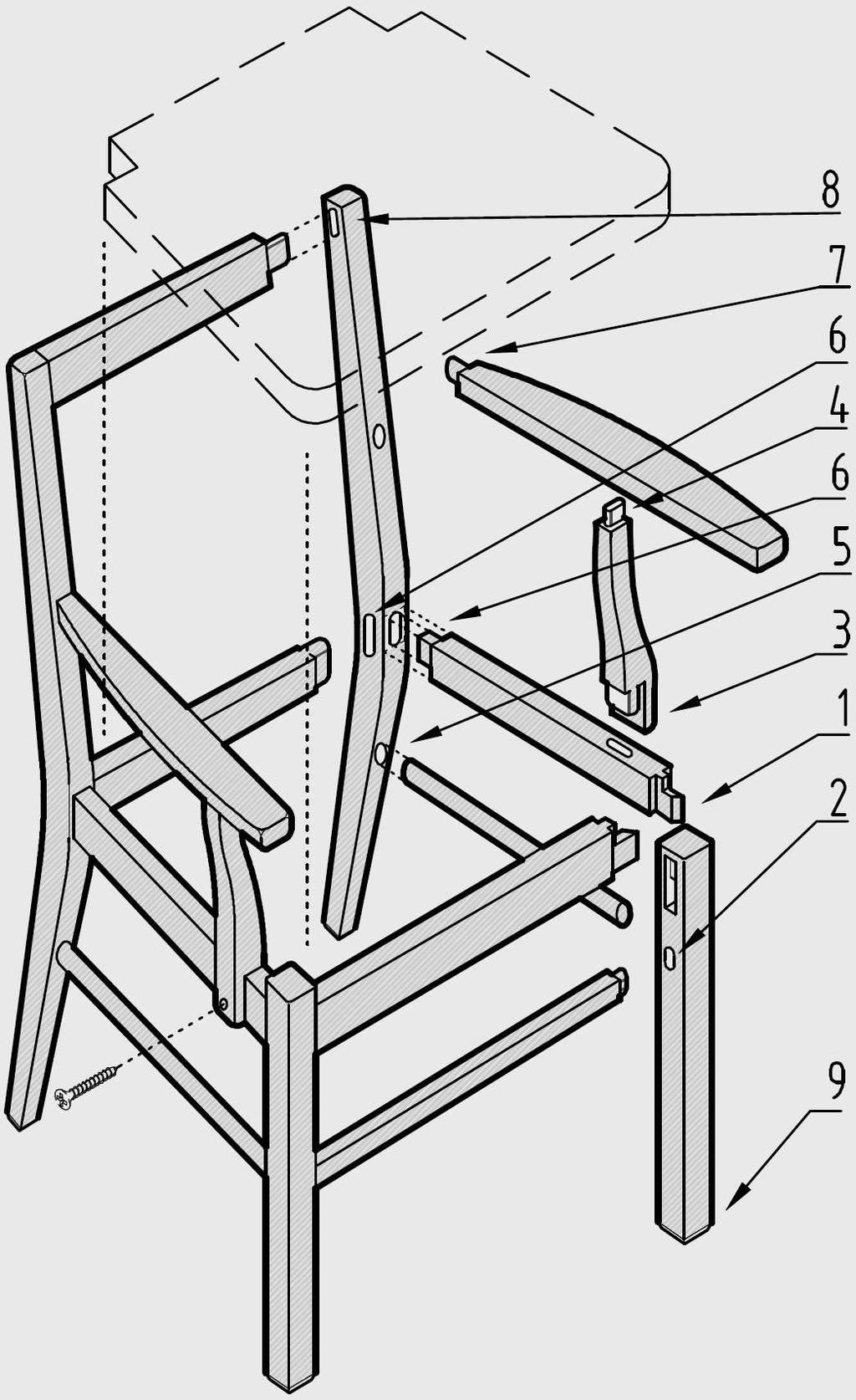 Klasické konstrukce strana 21 Využití klasických spojení v konstrukci židlí - podrobněji v části
