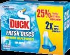 Duck Aqua Blue 4in1 Závěsný čistič WC, který zbarví vodu při každém spláchnutí! 1. Proti vodnímu kameni. 2. Čistí. 3. Osvěžuje. 4. Barví vodu.