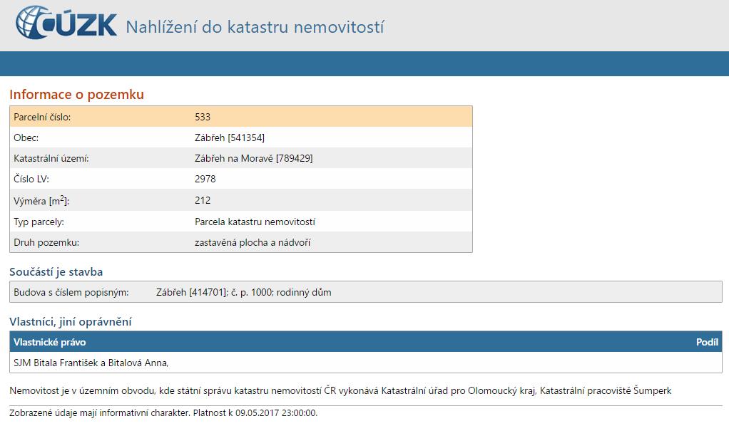 Přechod do Nahlížení do KN Nahlížení do KN