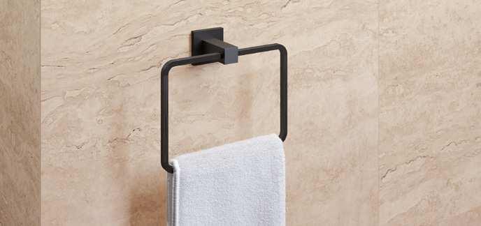 Koupelnové doplňky Věšák na ručníky Hranaté moderní, stylově čisté