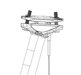 Před montáží teleskopické sedlovky demontujte z kola původní sedlovku a sedlo. 2. Provlékněte lanko otvorem v zarážce ovládání z řídítek. 3.