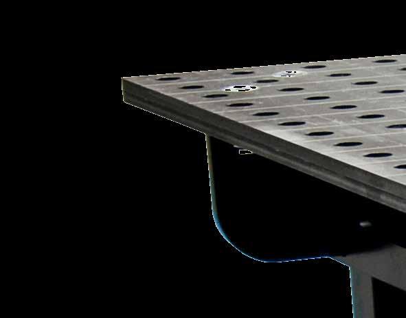PRACOVNÍCH STOLNÍCH SYSTÉMŮ FLEX 3D-systémy svařovacích stolů konstrukční řady SST flex disponují kromě vlastností série SST fix výškově nastavitelnou nosnou konstrukcí stolu.