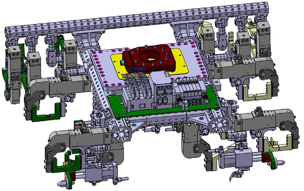 MANIPULÁTOR PLECHŮ PODÉLNÉHO NOSNÍKU AUDI Q7 Spojka připojení k 6osému robotu Hliníkové profily EGT