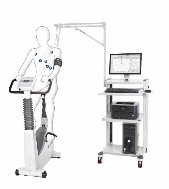 custo cardio 400 2 in 1 bezdrátové EKG + podtlaková jednotka přístrojový vozík s kompletní výpočetní technikou custo stress EKG