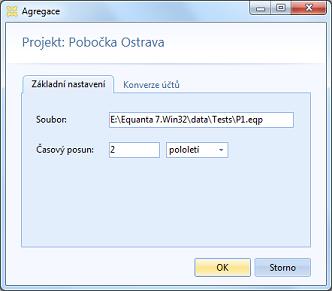 Celkový strom agregovaných projektů Otevře okno zobrazující celkovou strukturu agregovaných projektů, tzn. včetně agregací definovaných v jednotlivých podřízených projektech.