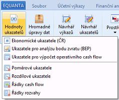 Nástroje Tato karta hlavní nabídky poskytuje uživateli přístup k řadě podpůrných nástrojů a funkcí určených pro úpravy dat v projektech, změny globálních nastavení aplikace, anebo pro vytváření