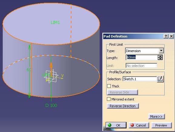 Vlastní konstrukce válcové frézy Parametry potřebné pro konstrukci frézy: průměr hlavové kružnice frézy: d a = 100 mm průměr patní kružnice frézy: d f =80 mm šířka frézy: B = 60 mm počet zubů frézy: