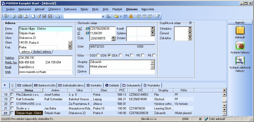 POHODA Web Interface Specifikace