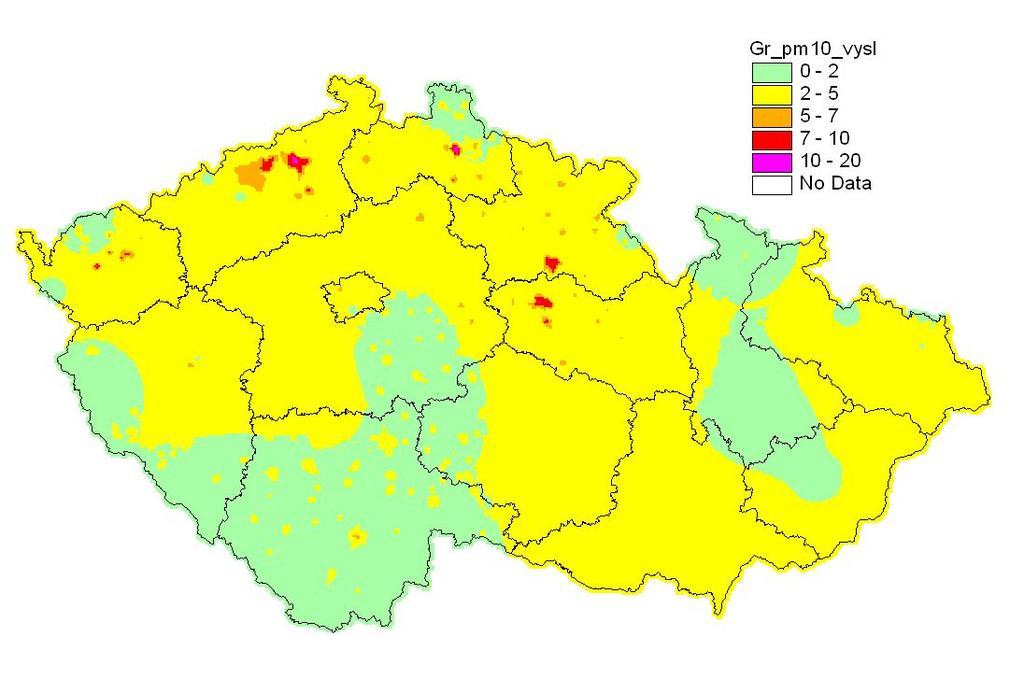 PM 10 24-hodinový průměr kombinovaná