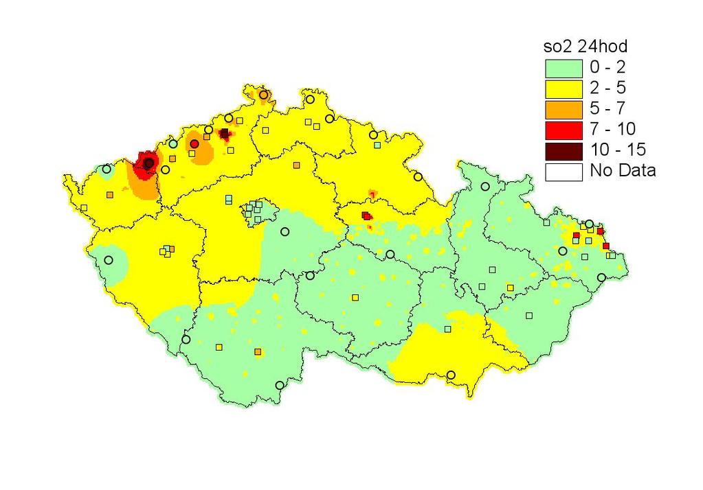 SO 2 24-hodinový průměr kombinovaná