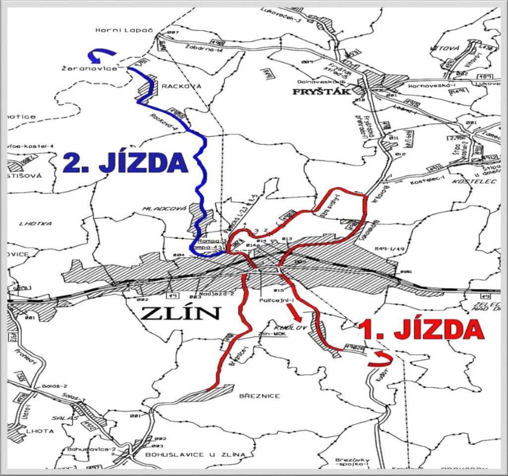 Okruh číslo: CH-3-V 1. řidič: Stanoviště: Zlín Telefon: 577 044 204 2. řidič: Stanoviště: Zlín Telefon: 577 044 204 Komunikace číslo Km od do Pořadí důležitosti Místopis Chemický Zdrsňovací 1.