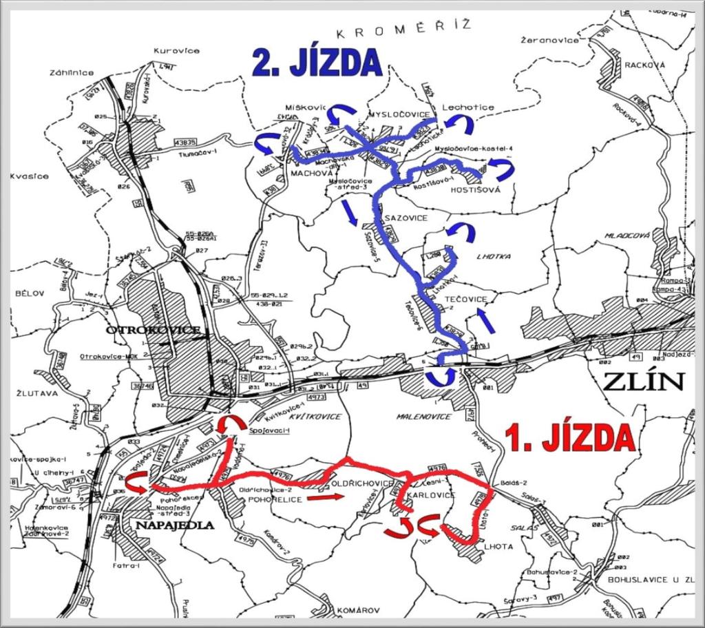 Okruh číslo: Z-4-V 1. řidič: Stanoviště: Zlín Telefon: 577 044 204 2. řidič: Stanoviště: Zlín Telefon: 577 044 204 Komunikace číslo Km od do Pořadí důležitosti Místopis Chemický Zdrsňovací 1.