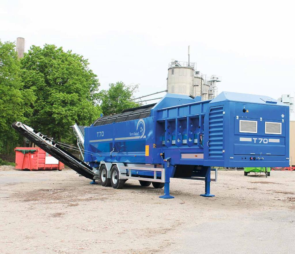 Terra Select T 70 Nejsilnější, mobilní bubnový třidič Model Terra Select T 70 je