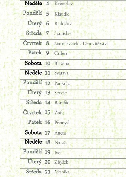 kalendář