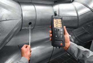 Chytré sondy testo v sadě pro klimatizaci, testo 405, testo 416, testo 425, testo 435 Problém: Provedení síťového měření HVAC dle EN 12599.
