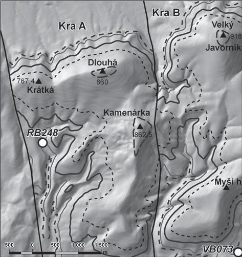 TIN edges have endpoints with known coordinates. Points in the right part of picture are points represent an intersection of dipping bed and TIN egdes. Their attribute table is shown above.