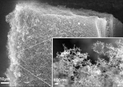 UHLÍKOVÁ NANOPĚNA Příprava působením laserových pulsů na uhlíkový terčík v argonové atmosféře, a zahřátím na teplotu 104 C.