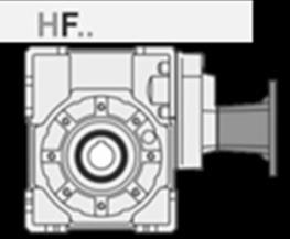 Šnekové převodovky TRAMEC s čelním předstupněm HA / HF Převodový poměr i = 30-400 Výstupní kroutící moment T2M = 35-1517 Nm P = 0.
