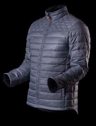 An extremely light but warm quilted jacket. These properties are a result of a combination of the ultra-light outer fabric and the modern filling technology /down + primaloft/.