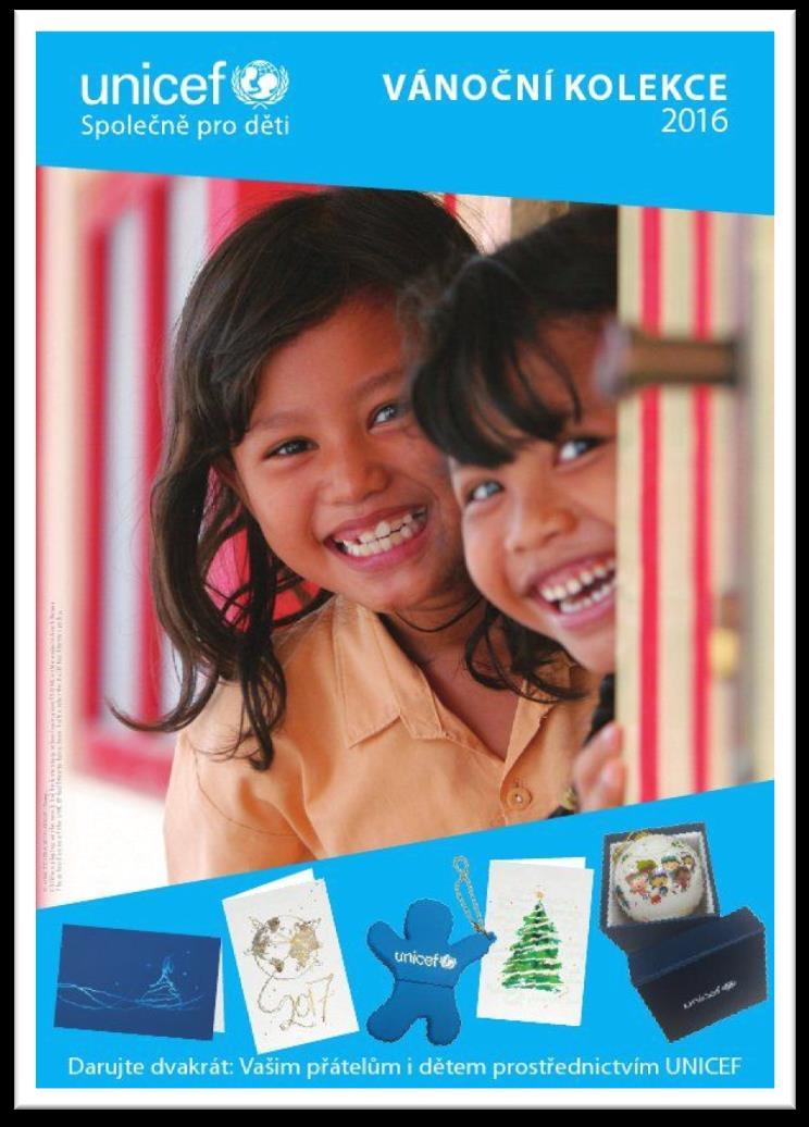 BLAHOPŘÁNÍ A DÁRKOVÉ ZBOŽÍ V roce 2016 pokračoval již druhým rokem prodej blahopřání a dárků UNICEF prostřednictvím licenčního partnera UNICEF společnosti Belarto, která licenční prodej zboží UNICEF