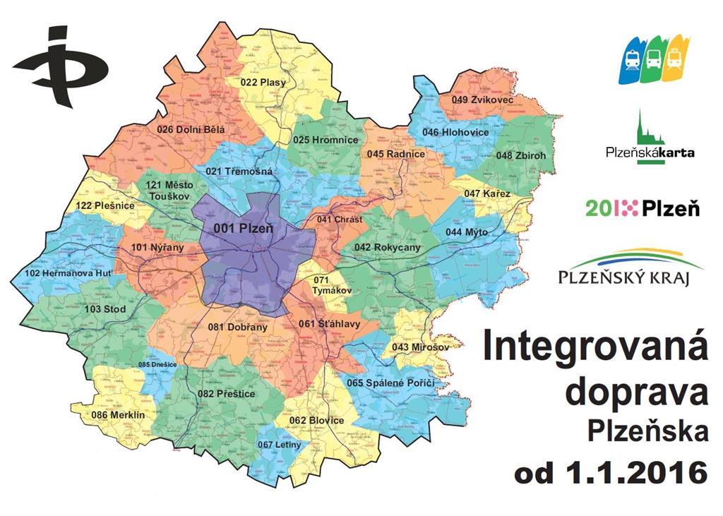 VEŘEJNÁ DOPRAVA V PLZEŇSKÉM KRAJI Obrázek 11: Jednotlivé zóny