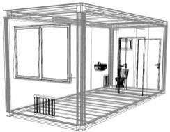 1ks ventilátor 1ks WC 1ks pisoár 1ks umyvadlo se zrcadlem, poličkou a háčkem na ručník / teplá - 1ks sprcha