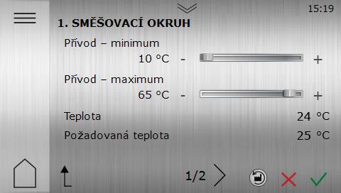 5.6 Směšovací okruhy 1. směšovací okruh je k dispozici při dodání z výroby. 2. až 5. směšovací okruh vyžaduje rozšiřovací modul, který se prodává samostatně jako příslušenství.