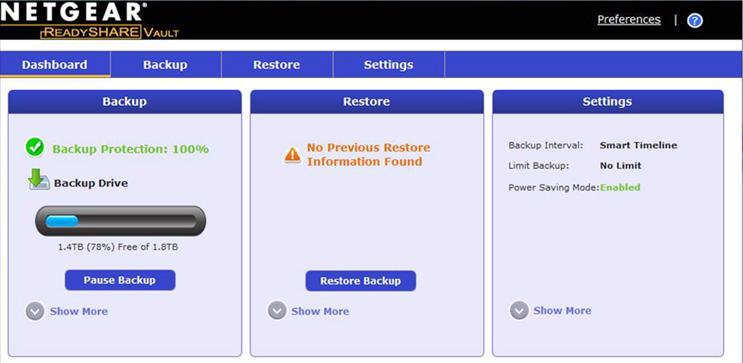 Zálohovacia Aplikácia ReadySHARE Vault Smerovač sa dodáva s bezplatným zálohovacím softvérom určeným pre všetky počítače so systémom Windows vo vašej domácnosti.