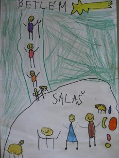 Tvorba dětí z farnosti Ilustrace k tématu Ježíšovo dětství