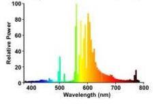 uvnitř zářivky přítomny inertní plyny jako argon a xenon a páry rtuti. Spektrum výbojky je čárové emisní.