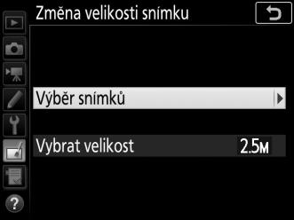 3 Vyberte snímky. Vyberte položku Výběr snímků a stiskněte tlačítko 2.