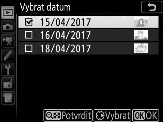 Skrytí snímků Tlačítko G D menu přehrávání Tato položka skrývá nebo odhaluje snímky. Skryté snímky se zobrazují pouze v menu Skrytí snímků a lze je vymazat výhradně naformátováním paměťové karty.