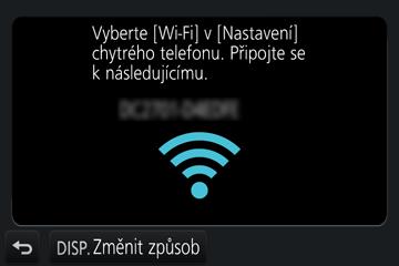 Wi-Fi Ovládání fotoaparátu z připojeného smartphonu Připojení ke smartphonu Připojení bez použití hesla Fotoaparát můžete snadno připojit k Wi-Fi bez zadávání hesla na smartphonu.