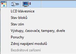 18 VERSA SATEL Globální volby a časy ikona otevře okno "Globální parametry". Data zón ikona otevře okno "Versa Zóny". Data výstupů ikona otevře okno "Versa Výstupy".