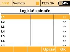 9.3.4 Logické spínače Chcete-li, aby se funkce vysílače aktivovaly na základě stavu více ovládacích prvků, můžete vytvořit logická pravidla.