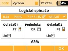 9.3.5 Zvuky na událost Na základě stavu ovladače lze spustit přehrávání zvukového souboru, uloženého v interní paměti vysílače. Zvukový soubor může obsahovat např.