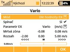 9.4.3 Vario V této nabídce můžete volit mezi dvěma způsoby akustické signalizace varia.
