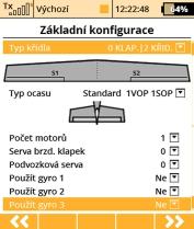 Doladění středů serv, omezení výstupní výchylky, obracení smyslu výchylek, zpoždění atd. Do tohoto menu se ještě vrátíte po spárování přijímače s vysílačem.