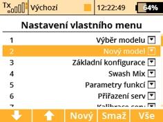 9 Hlavní menu Do základního menu se dostanete z hlavní obrazovky stisknutím klávesy menu. 1. Hlavní menu má dvě sekce, základní a uživatelskou.