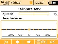 Servobalancer dokáže upravit křivku serva maximálně o ±10% s rozlišením 0,1%. 1. Po najetí kurzoru na graf servobalanceru stiskněte 3D tlačítko, čímž povolíte editaci křivky serva.