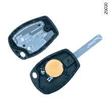 Poznámka: Pøi výmìnì baterie se nedotýkejte elektrického obvodu, který je umístìn ve víèku klíèe.