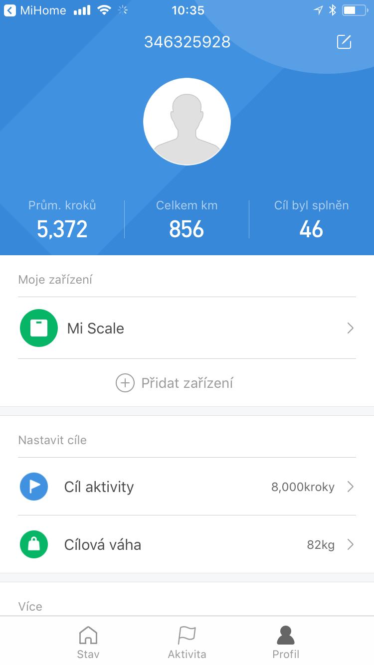 Spárování s telefonem Aplikace Mi Fit je dostupná pro Android verze 4.4 a vyšší a ios 8.0 a vyšší.