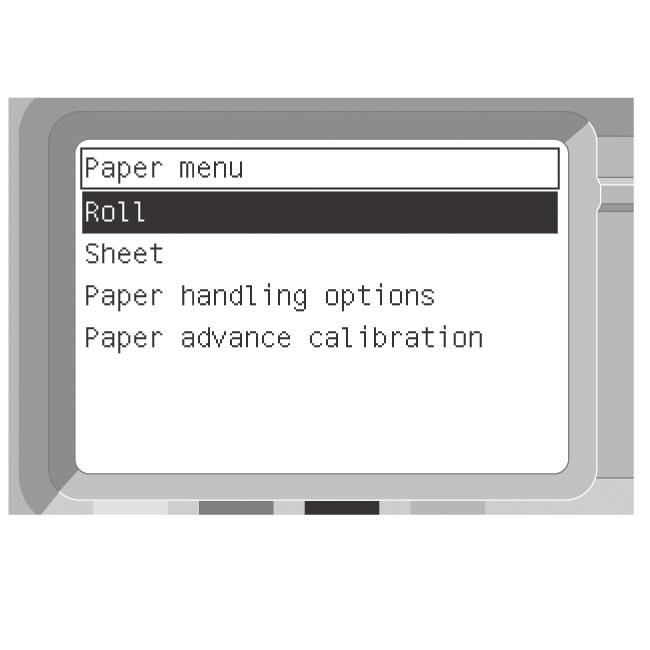 105 106 107 108 From the front panel, highlight the Paper icon and press the Select (ü) key. Ön panelde Paper (Kağıt) simgesini vurgulayın ve Seç (ü) tuşuna basın.