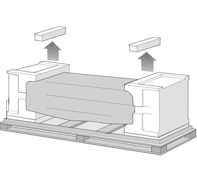 When you are unpacking the leg assembly, you will see that there is anti-slip material around two of the wheels on the feet. DO NOT REMOVE this material yet.