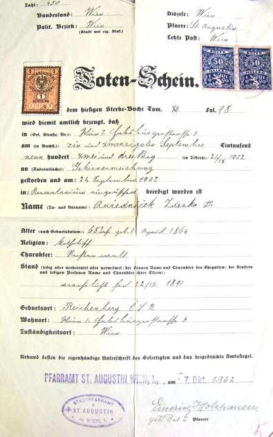 Úmrtní list